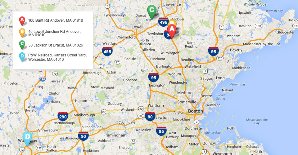 Agretech Corp. is strategically located near I-95, I-495, and I-93